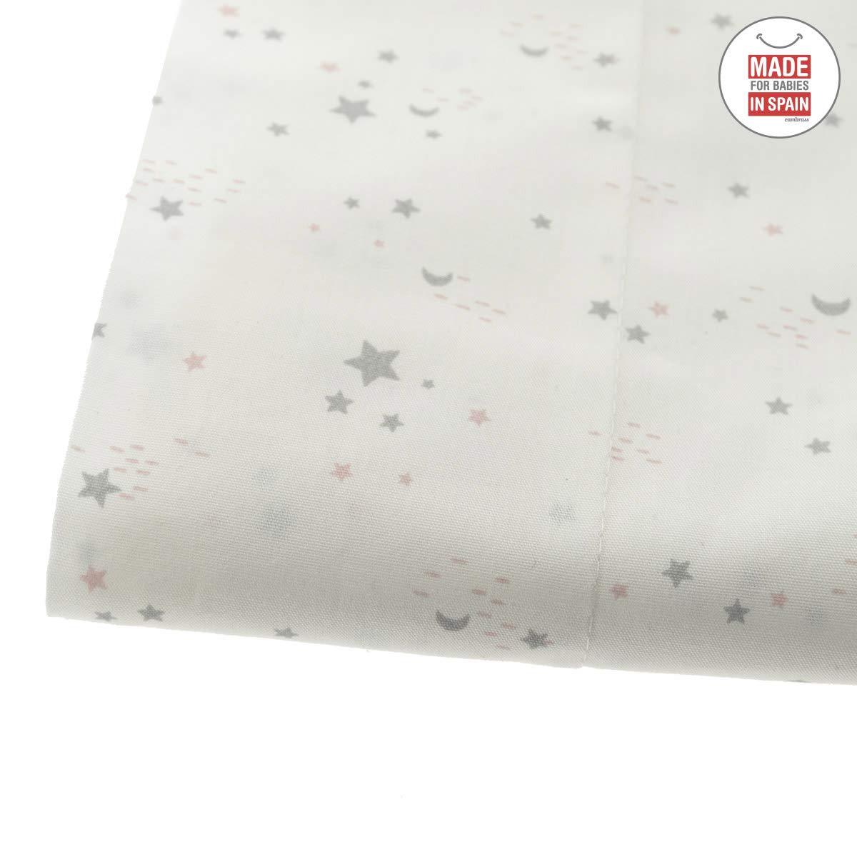 cambrass-set-3-pezzi-lenzuola-culla-80x120-cm-rosa-cielo image 3