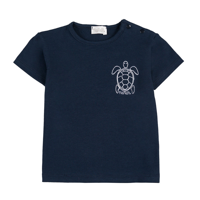 nanan-t-shirt-blu-tartaruga-mezza-manica-jersey image 1