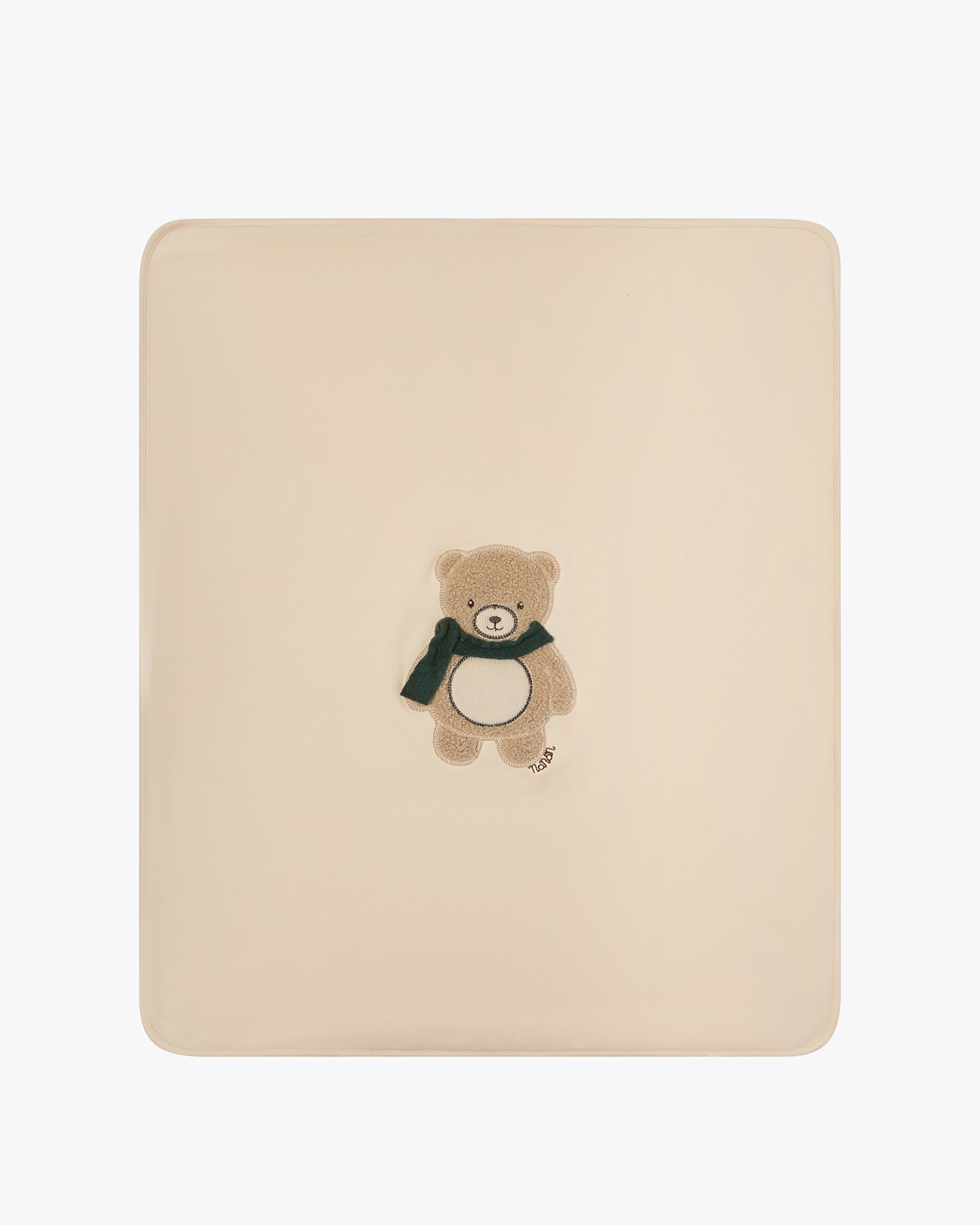 nanan-coperta-beige-in-felpa-con-tato-applicato image 2