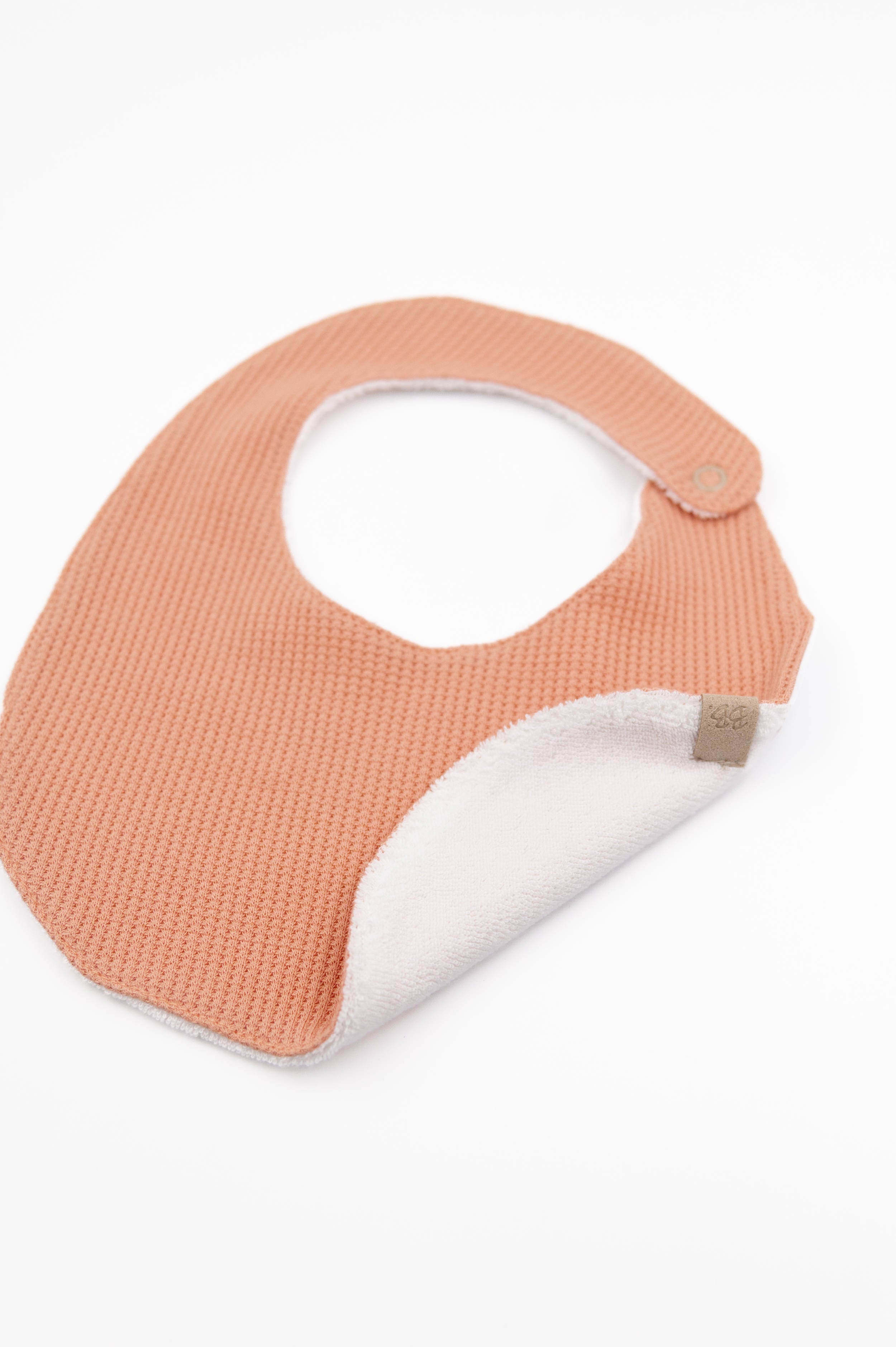 bamboom-bib-coral-276-bavaglino-jersey-waffle image 3