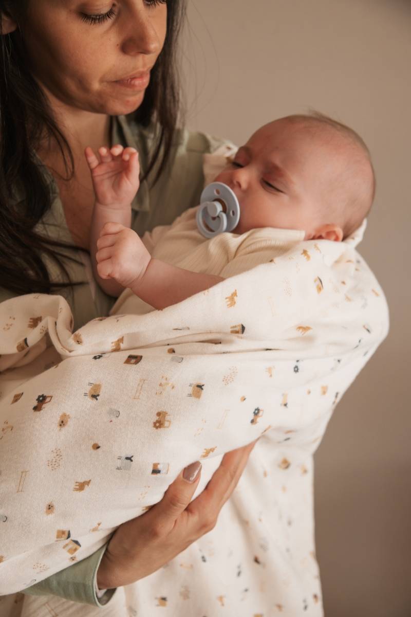 bamboom-swaddle-xl-2pack-120x120cm-the-farm-133 image 4