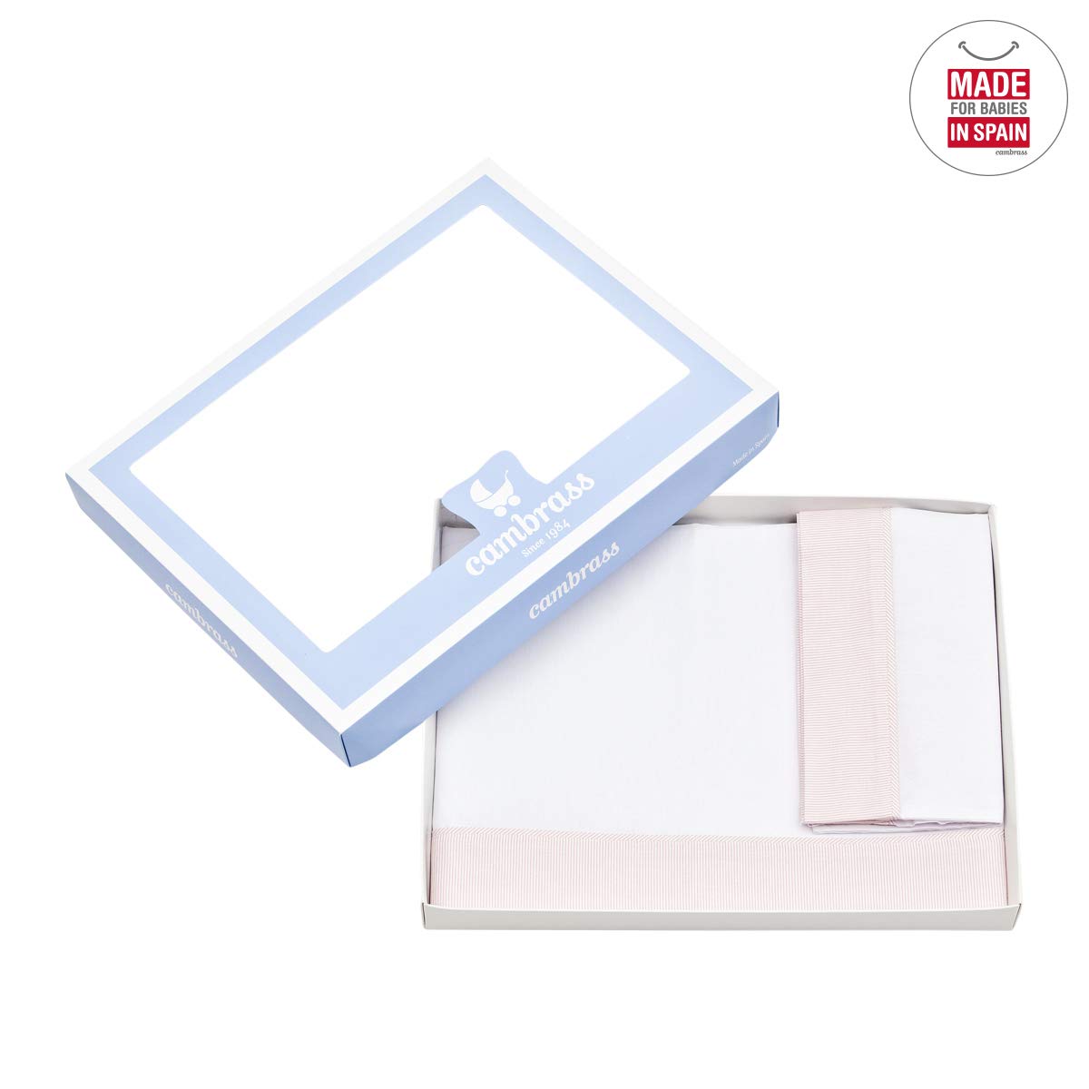 cambrass-set-lenzuola-lettino-3-pz-120x180-cm-rosa-star image 2