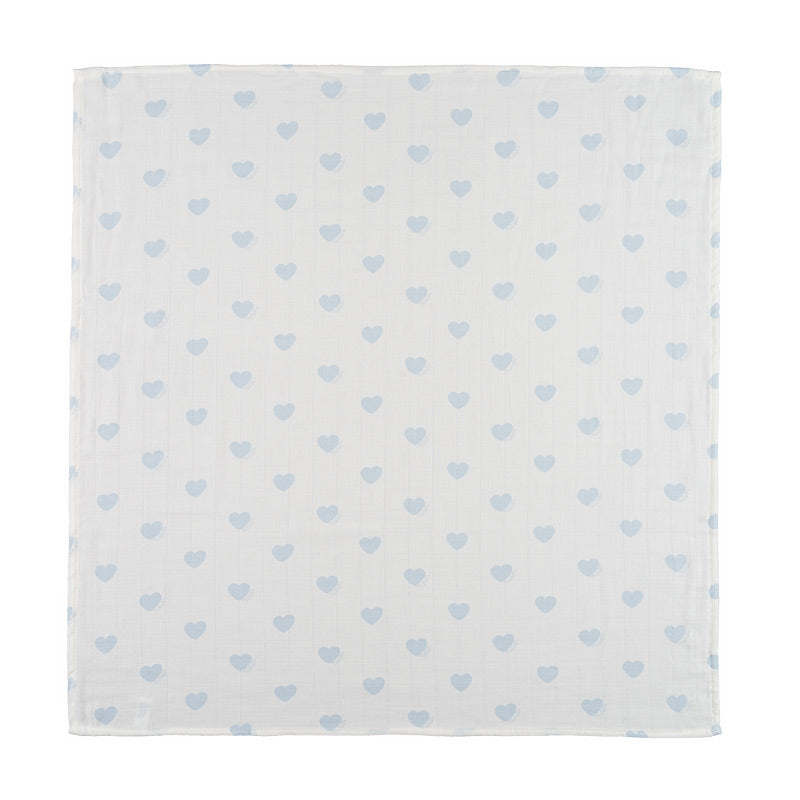 nanan-set-3-mussole-80x80-cm-cotone-organico-cuori-azzurro image 4
