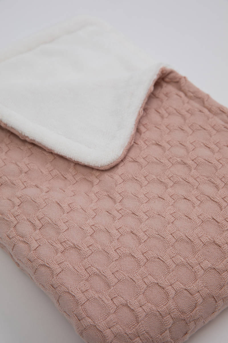 bamboom-coperta-culla-100x75-honey-spugna-peluche-neutral-pink-47 image 3