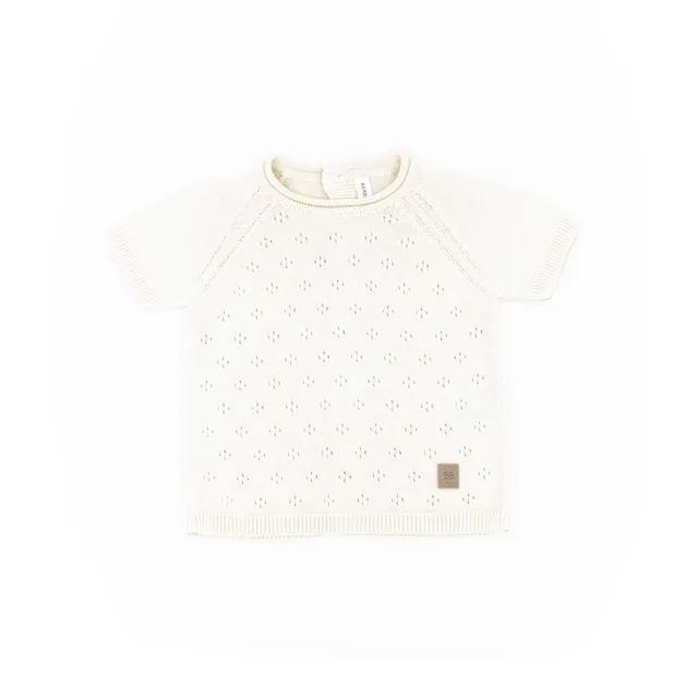 bamboom-maglia-traforata-knitted-bianco-01-maniche-corte image 1