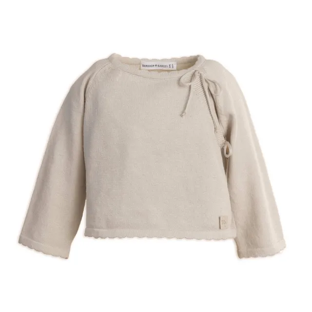 bamboom-maglia-apertura-incrociata-bimba-sand-10 image 1