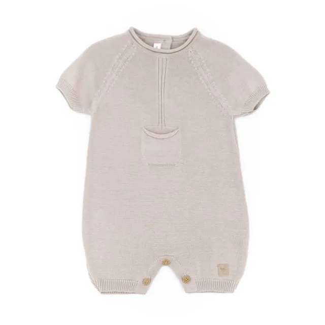 bamboom-pagliaccetto-con-tasca-knitted-cammello-33-neonato image 1