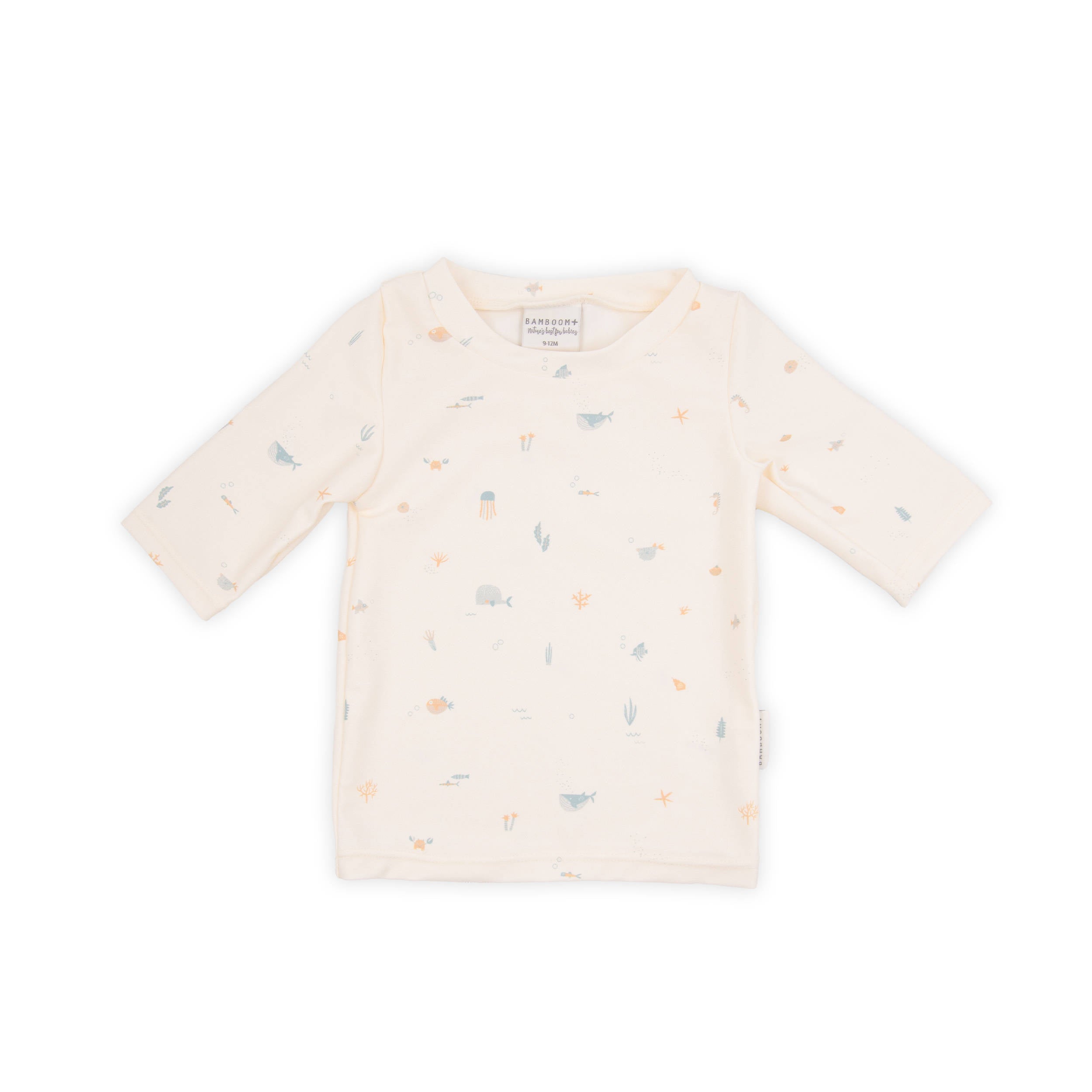 bamboom-t-shirt-mare-maniche-3-4-uv50-bimbo-print-sealife-326 image 1