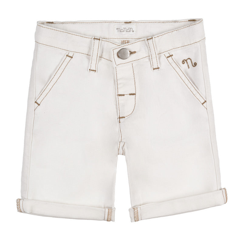 nanan-shorts-off-white-con-tasche-laterali-bebe image 1