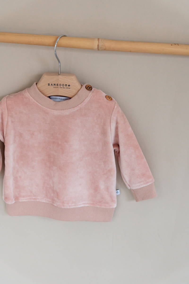 bamboom-maglia-in-velluto-a-manica-lunga-rosa-cipria-28 image 2