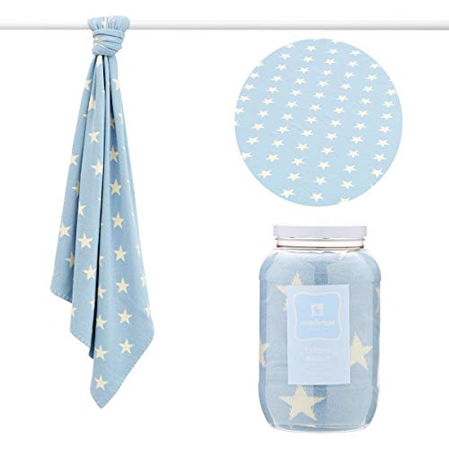 cambrass-etoile-coperta-cotone-bambino-80x100-cm-azzurro-double-face image 6