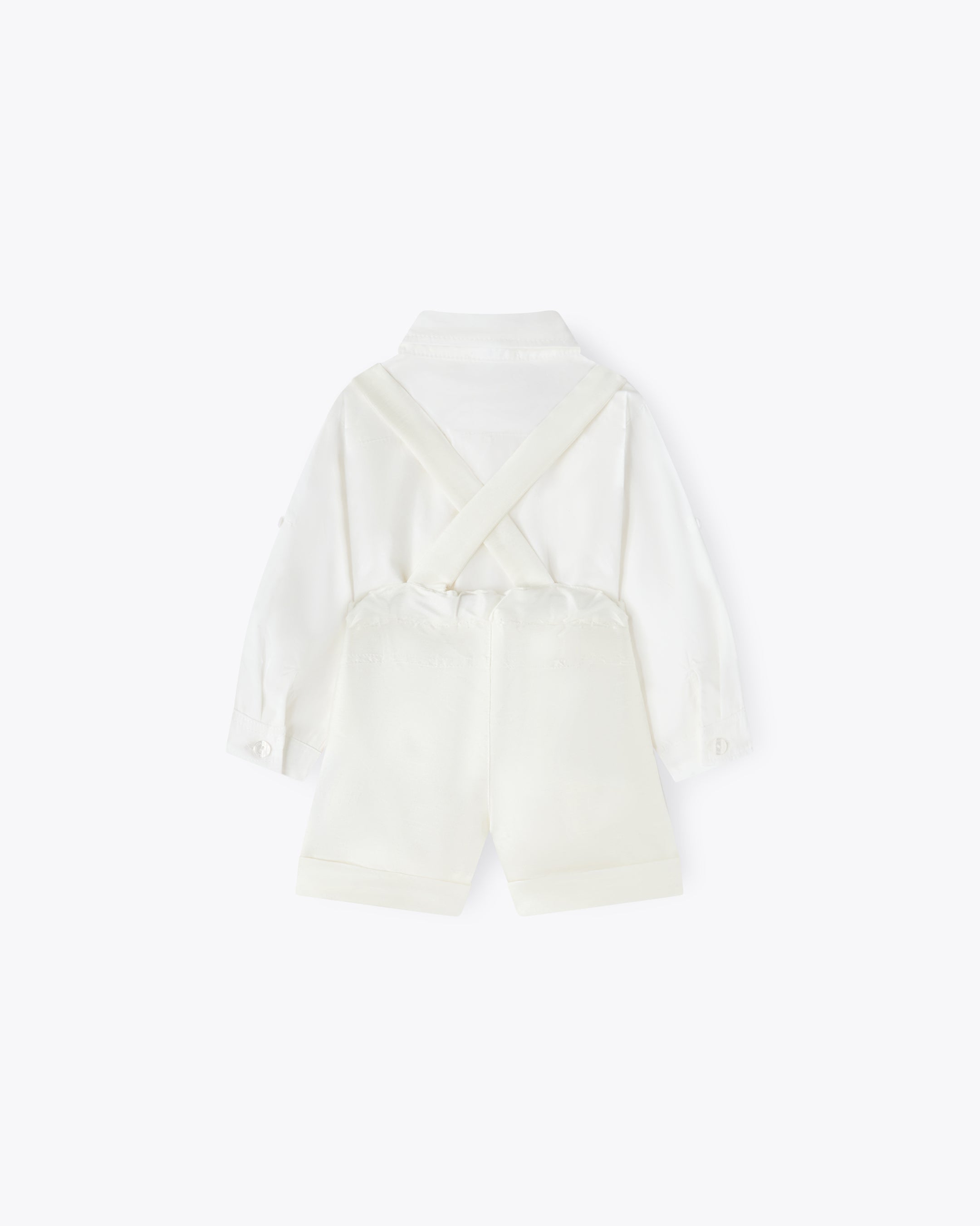 nanan-completo-2-pezzi-avorio-cerimonia-camicia-popeline-bermuda-shantung image 2