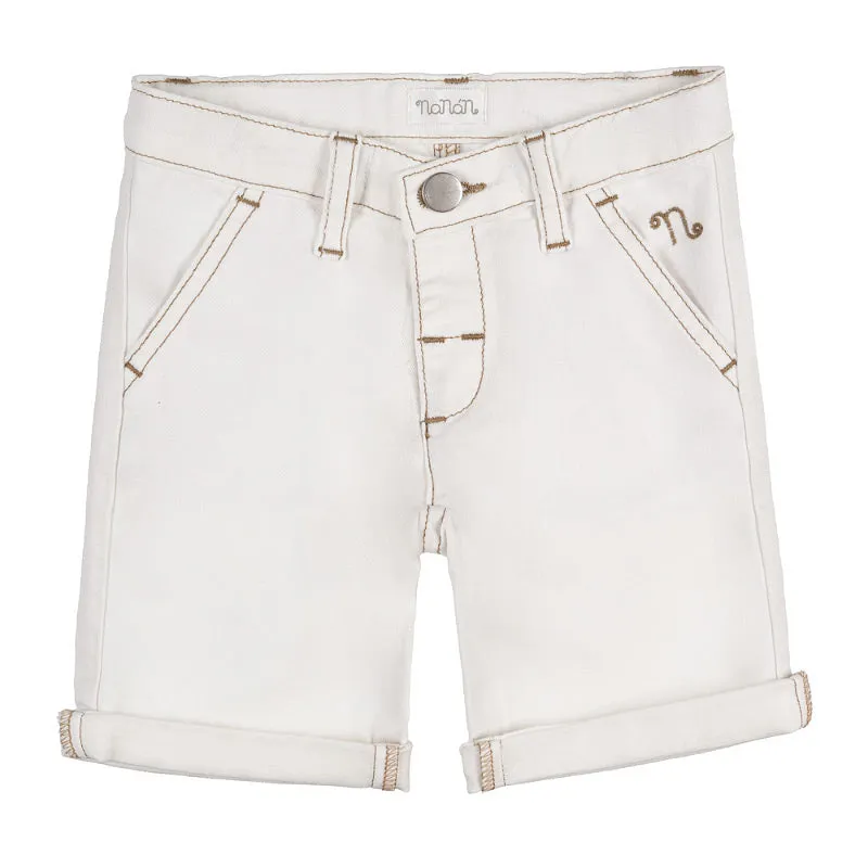 nanan-shorts-off-white-con-tasche-laterali-bebe image 1