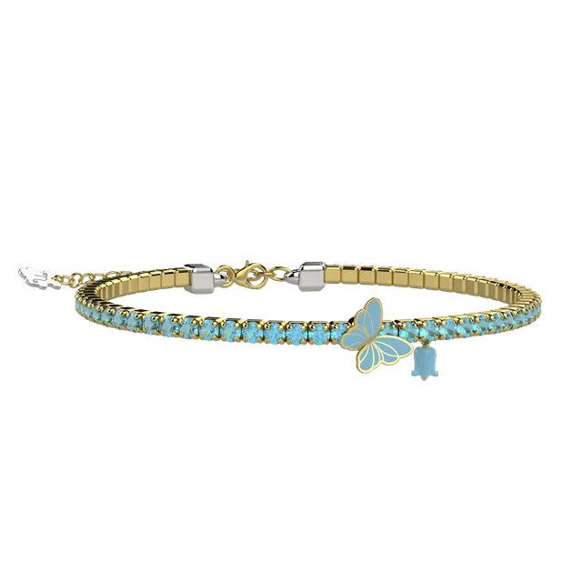 nanan-bracciale-tennis-farfalla-argento-925-pietre-azzurre image 1