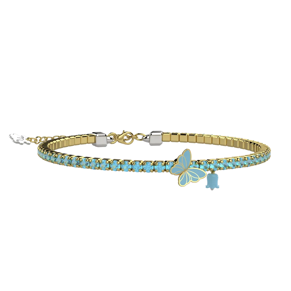 nanan-bracciale-tennis-farfalla-argento-925-pietre-azzurre image 1