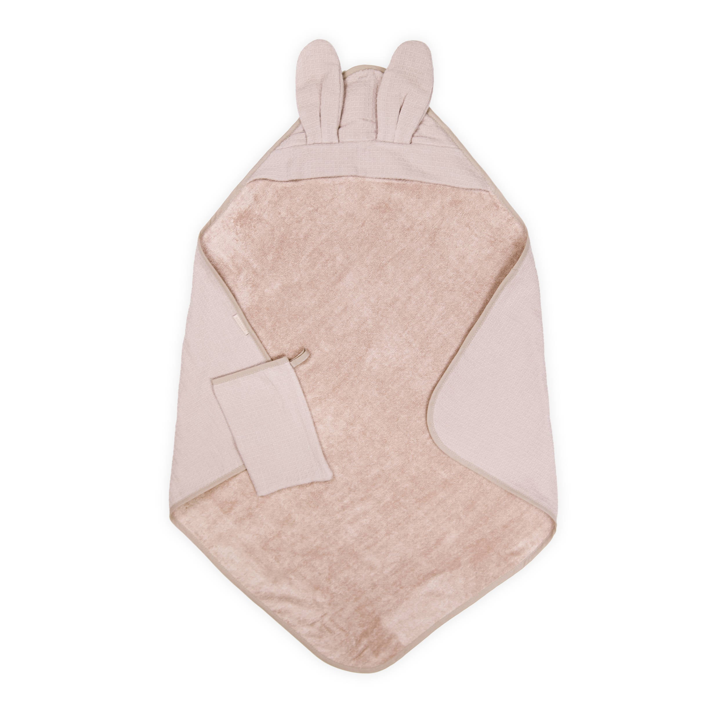bamboom-bagno-duo-waffle-vintage-pink-341-accappatoio-neonato image 1