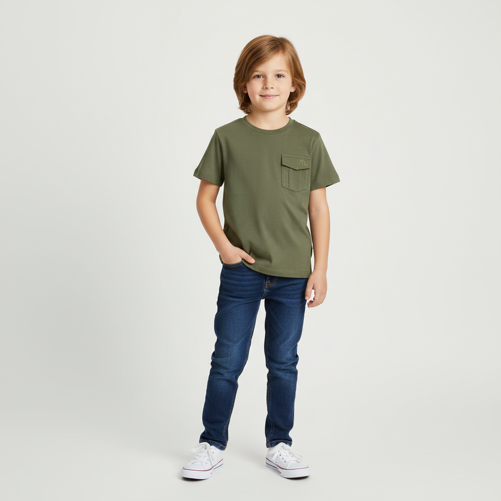 nanan-t-shirt-verde-con-taschino image 3