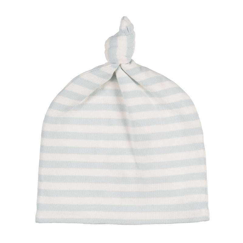 nanan-berretta-azzurra-a-righe-con-nodino-cappellino-neonato image 2