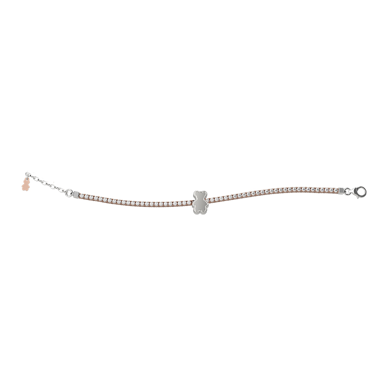 nanan-bijou-bracciale-tennis-mamma-argento-oro-rosa image 1