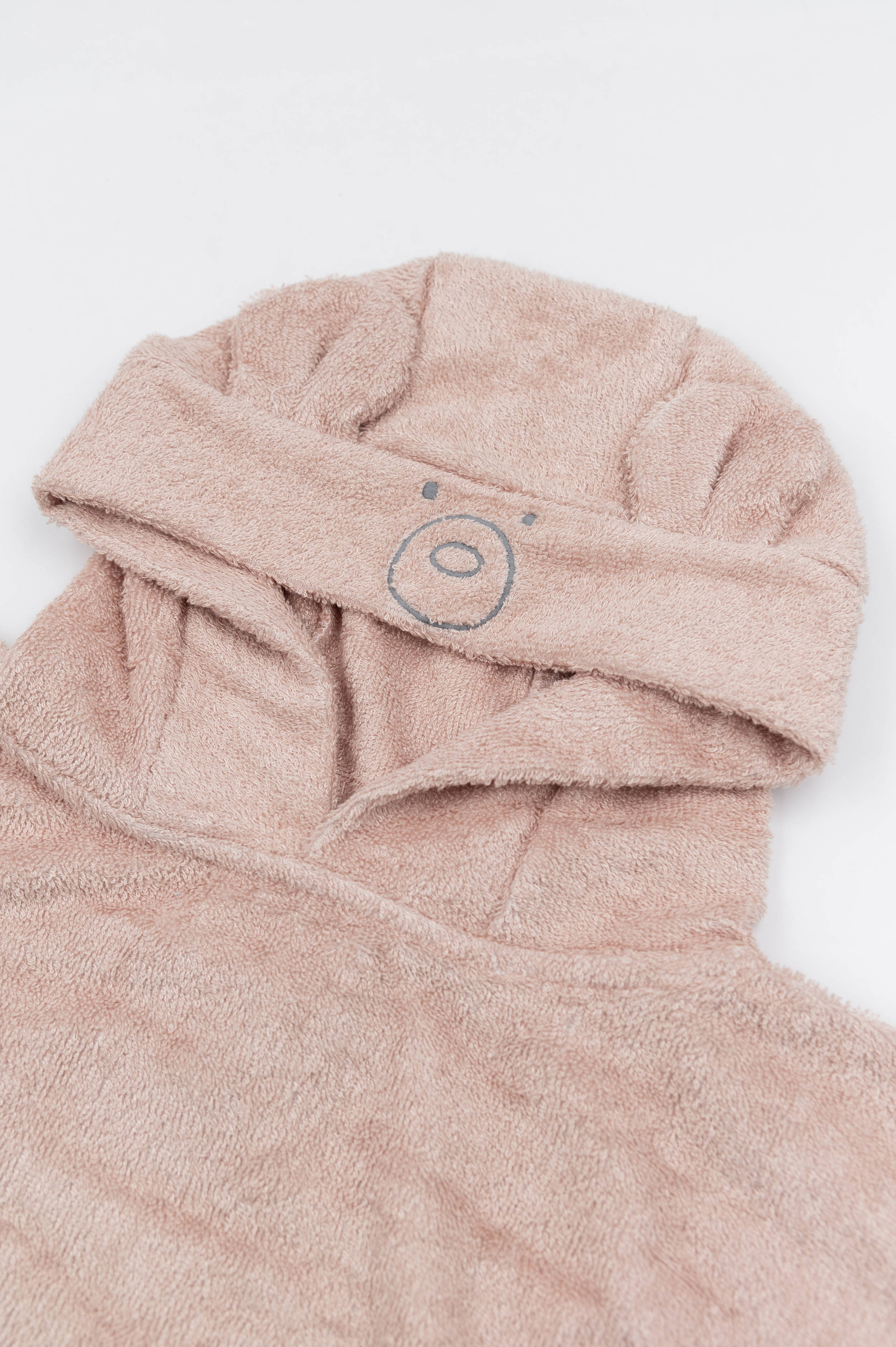 bamboom-poncho-warm-pink-426-in-spugna-di-bamb-con-orsetto image 2