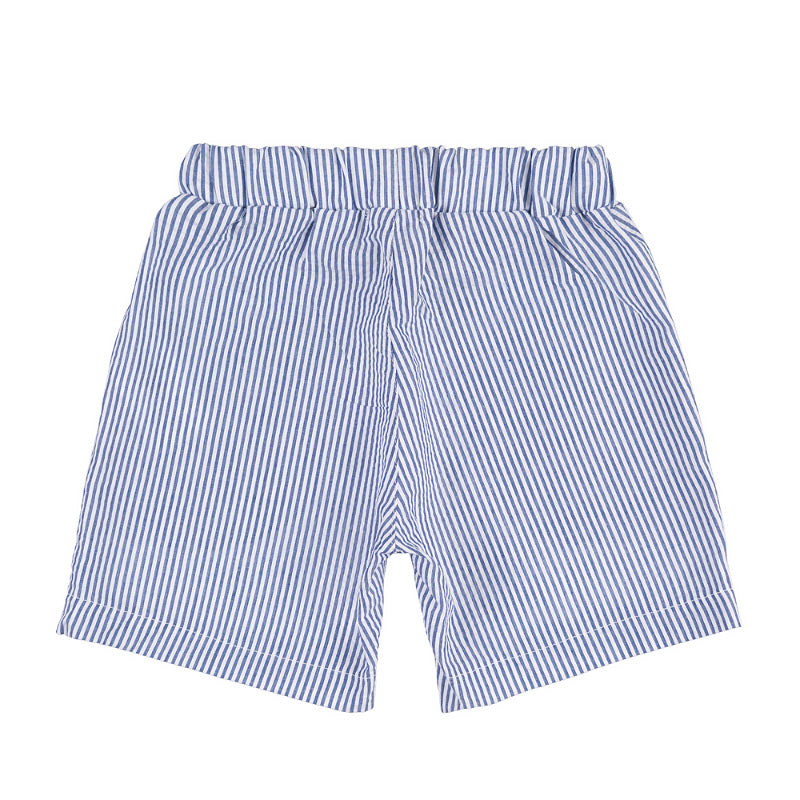 nanan-bermuda-blu-a-righe-cotone-con-coulisse-bambino image 2