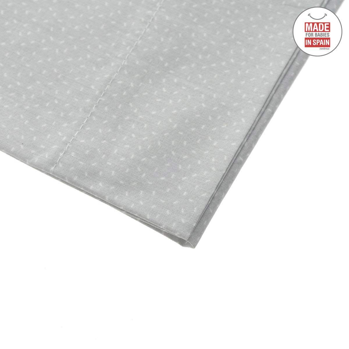 cambrass-set-3-pezzi-lenzuola-lettino-80x120-cm-sky-grey-cotone image 2