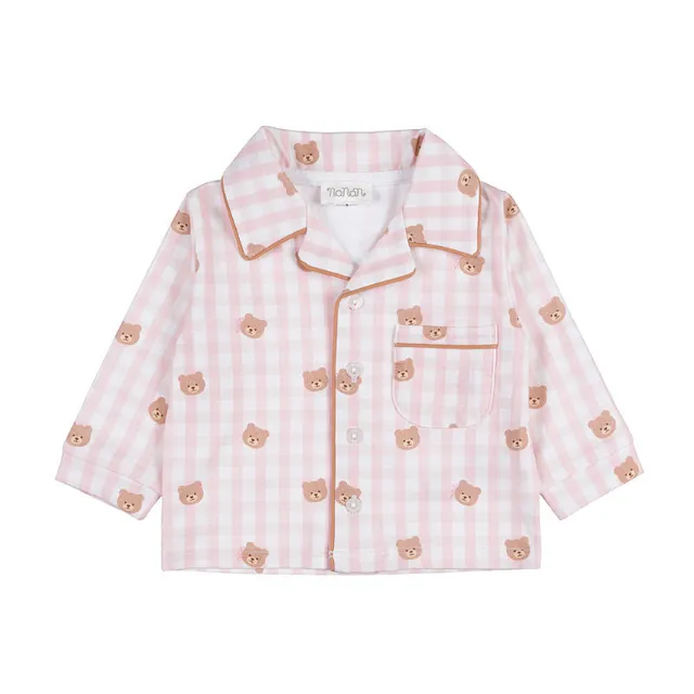 nanan-pigiama-rosa-due-pezzi-allover-orsetti image 1