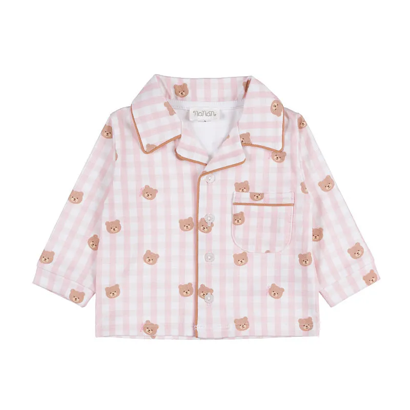 nanan-pigiama-rosa-due-pezzi-allover-orsetti image 1