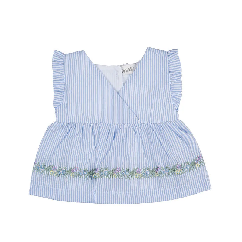 nanan-abito-azzurro-a-righe-con-culotte-coordinata image 1
