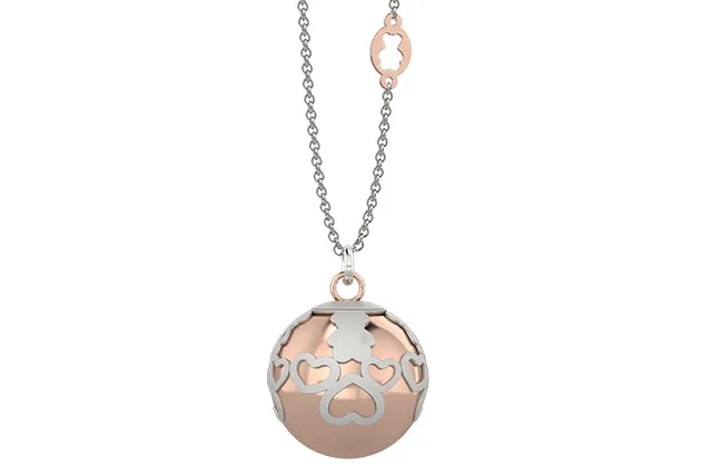 nanan-pendente-argento-925-dorato-boule-con-orsetto-e-cuoricini image 1