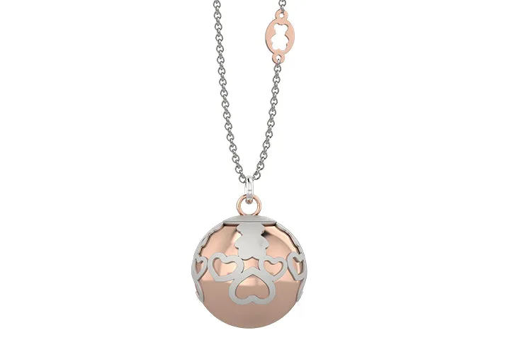 nanan-pendente-argento-925-dorato-boule-con-orsetto-e-cuoricini image 1