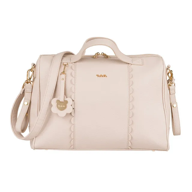 nanan-borsa-passeggio-beige-ecopelle-con-fasciatoio image 1