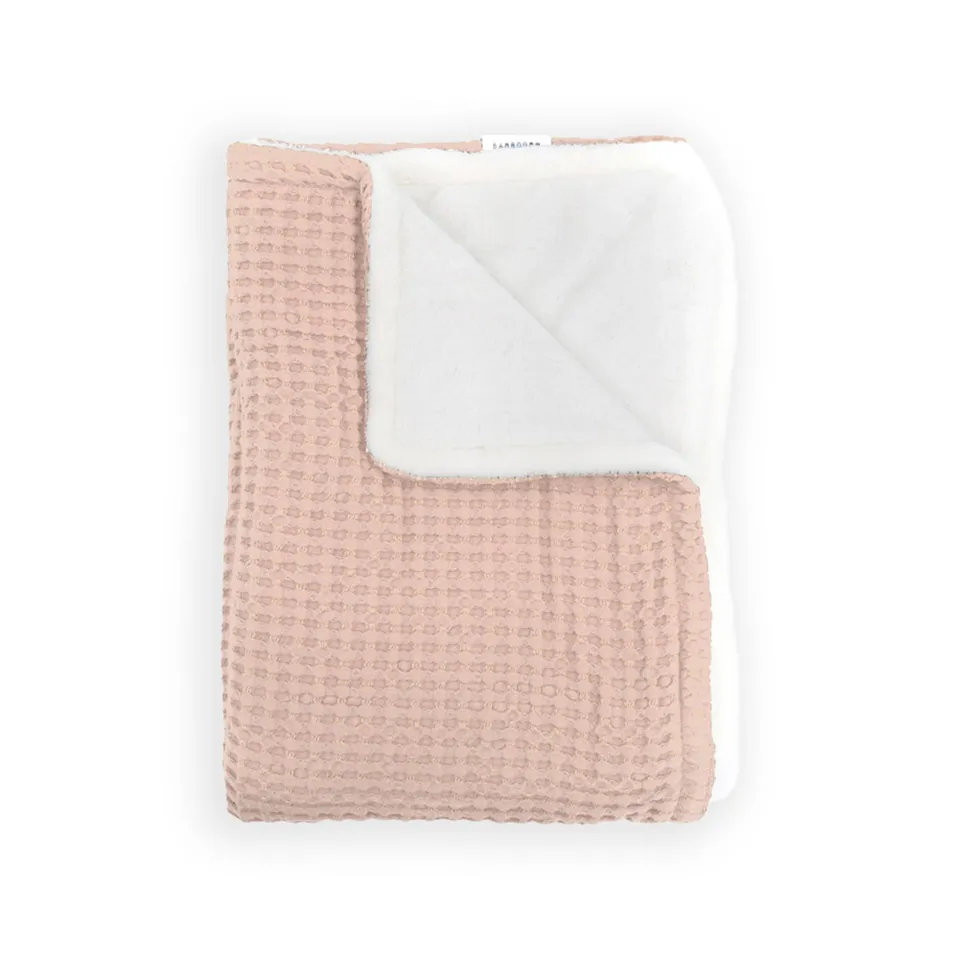 bamboom-coperta-culla-100x75-goffrato-peluche-neutral-pink-134 image 1