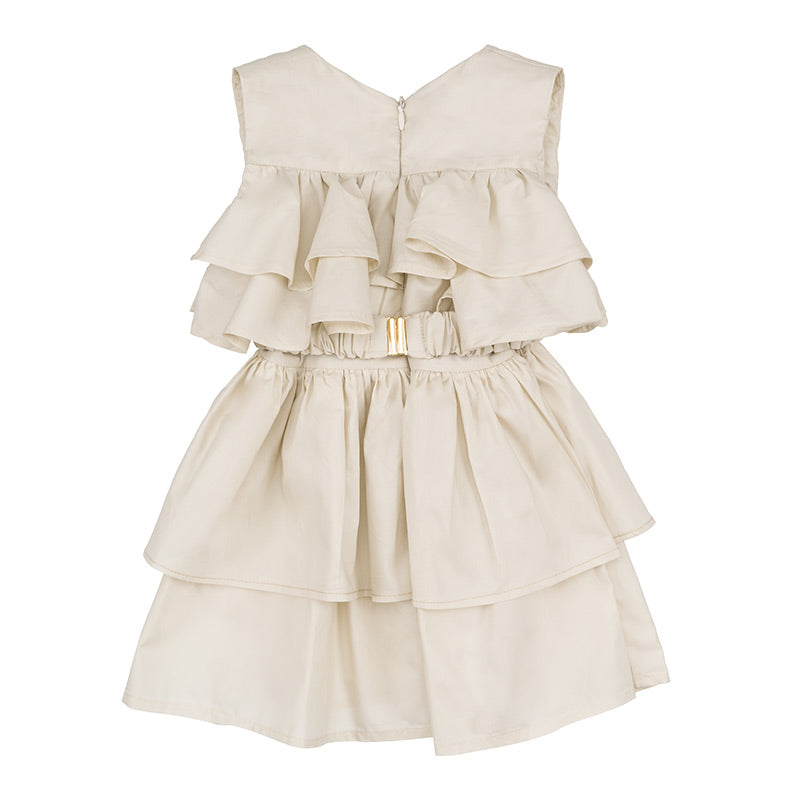 nanan-abito-beige-con-balze-e-fiocco-vestito-neonata image 2