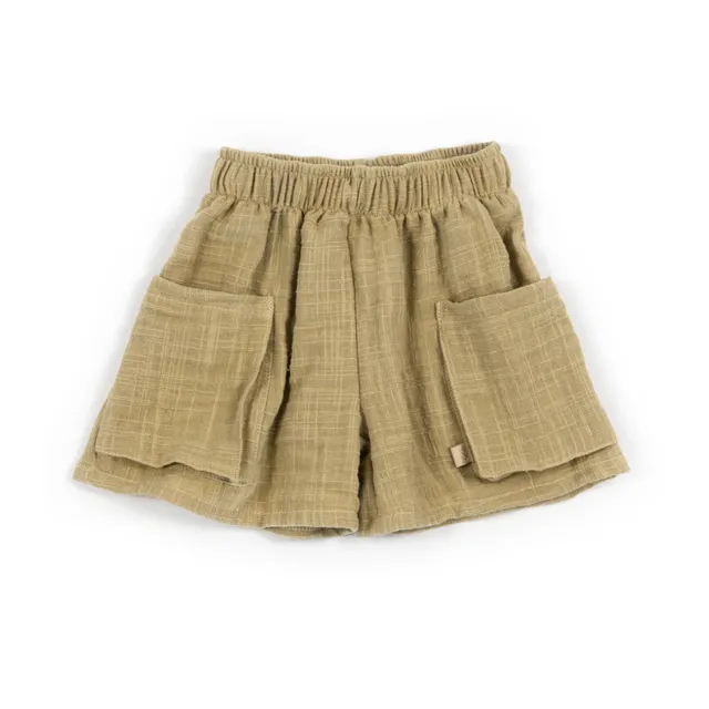 bamboom-short-bimba-con-tasche-mustard-270-in-bamb-e-cotone image 1