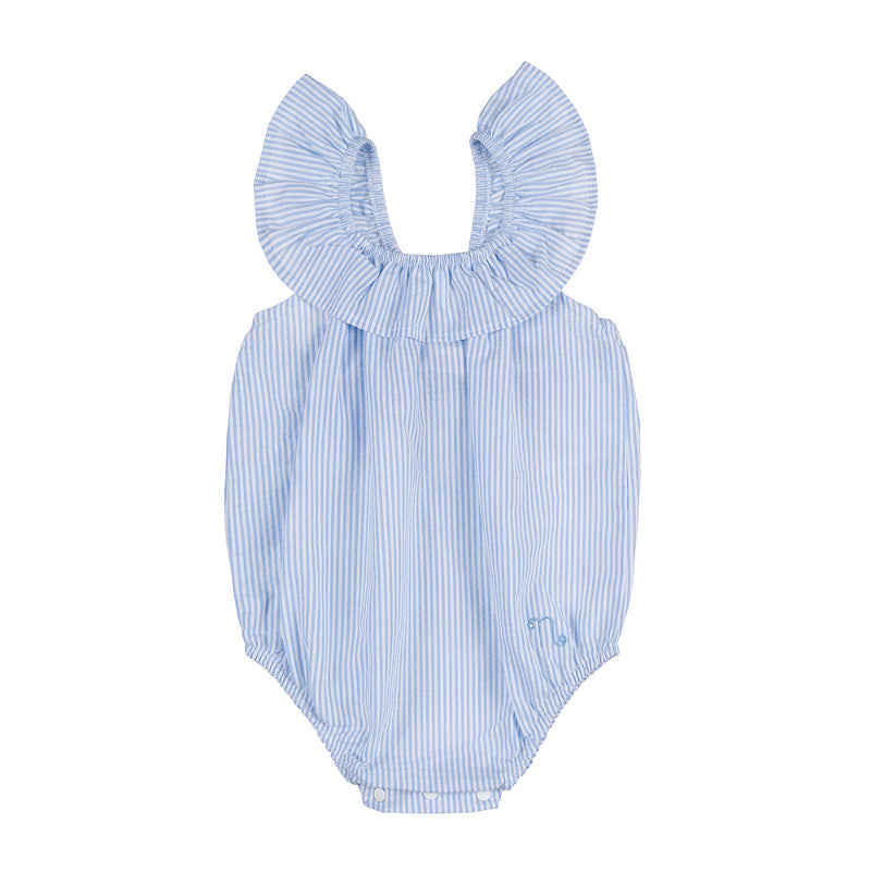 nanan-pagliaccetto-a-righe-azzurre-con-fiocco-blu image 2