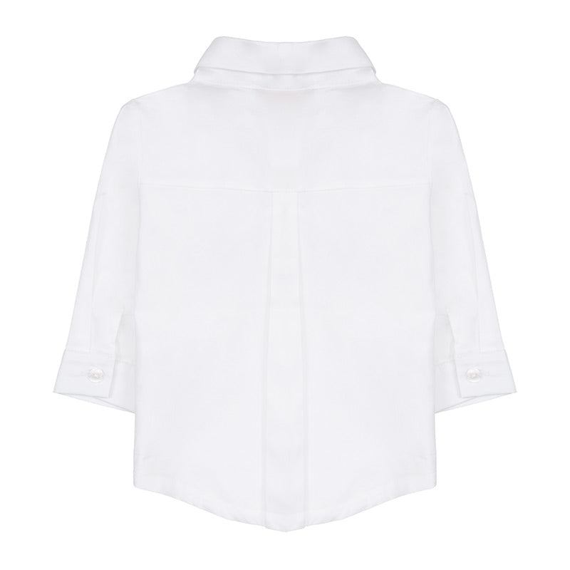 nanan-camicia-bianca-cerimonia-con-bottoni-lucidi-camicia-bimbo image 2