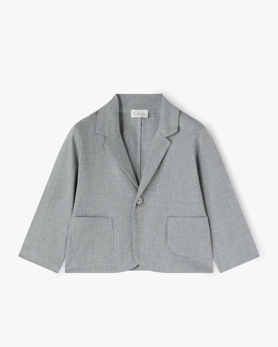 nanan-giacca-neonato-grigia-in-caldo-twill image 1