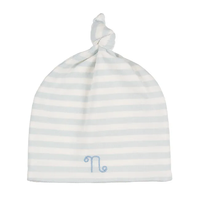 nanan-berretta-azzurra-a-righe-con-nodino-cappellino-neonato image 1