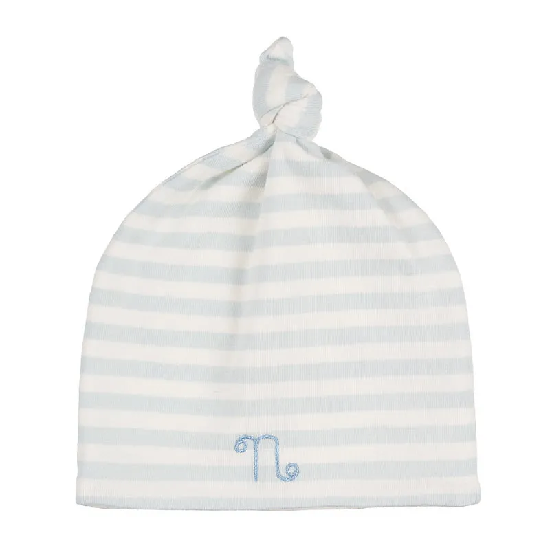 nanan-berretta-azzurra-a-righe-con-nodino-cappellino-neonato image 1
