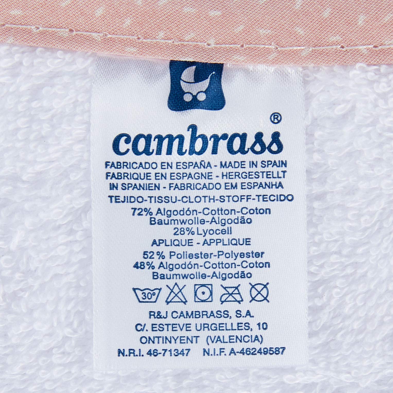 cambrass-accappatoio-mantella-con-cappuccio-100x100-cm-sky-rosa image 3