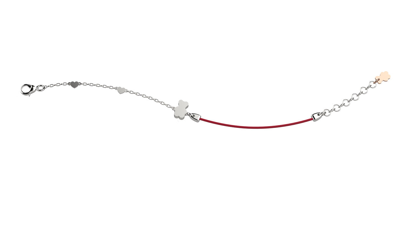 nanan-bijou-bracciale-argento-925-con-orsetto-e-laccio-rosso image 1