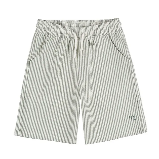 nanan-bermuda-verde-a-righe-con-coulisse image 1