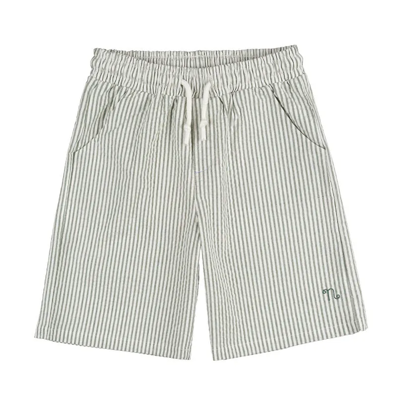 nanan-bermuda-verde-a-righe-con-coulisse image 1