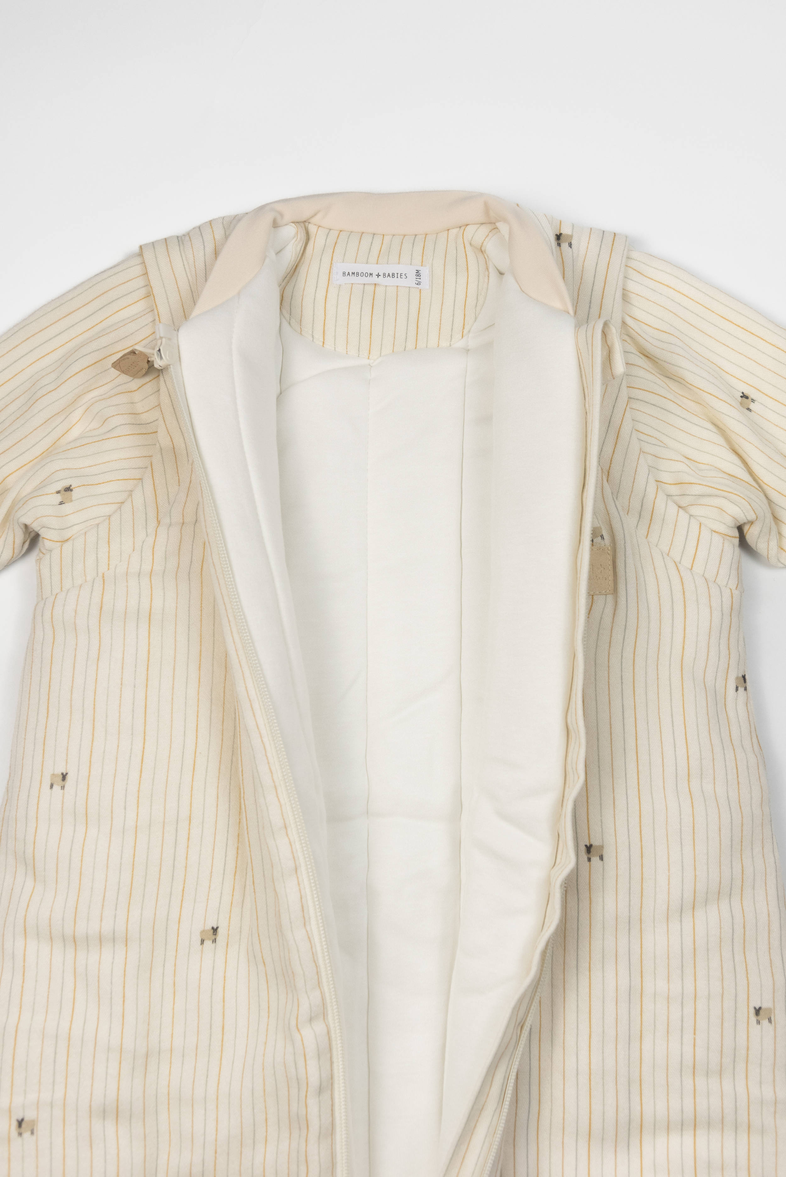 bamboom-sacco-nanna-combi-18-36m-tog-2-7-con-maniche-e-piedini-farm-stripe-532 image 3