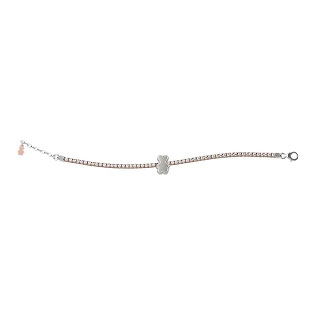 nanan-bijou-bracciale-tennis-mamma-argento-oro-rosa image 1