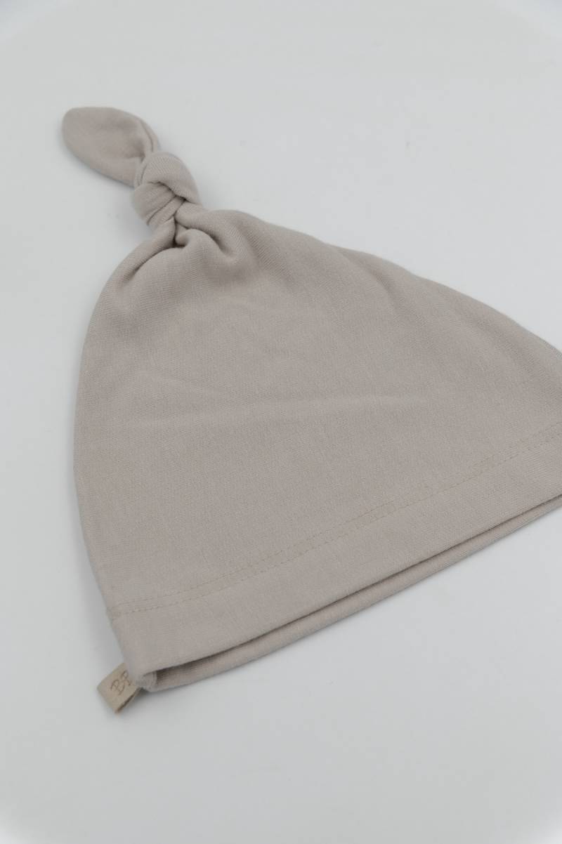 bamboom-cappellino-neonato-con-nodo-pure-sabbia-09 image 2