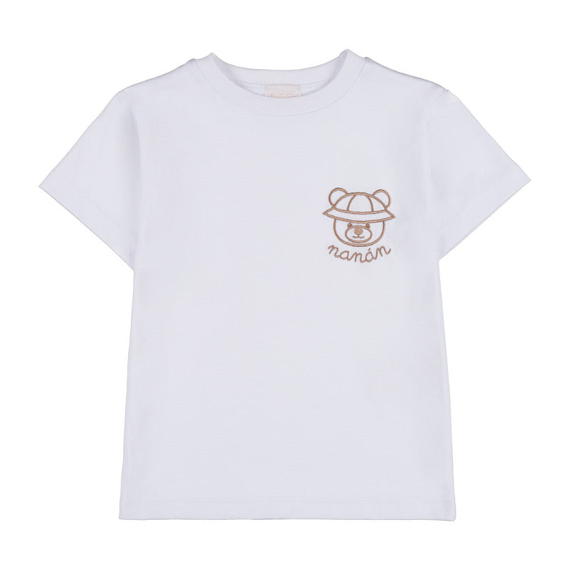 nanan-t-shirt-neonato-bianca-con-orsetto-con-cappello-ricamato image 1