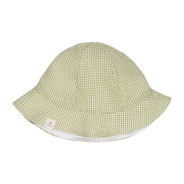 nanan-cappello-pescatora-vichy-verde-neonato image 1