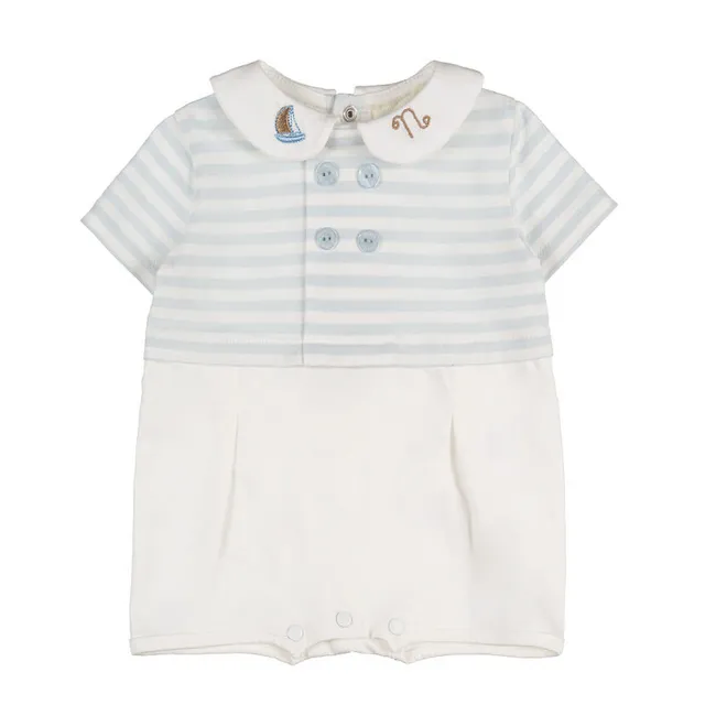 nanan-pagliaccetto-azzurro-a-righe-in-cotone image 1